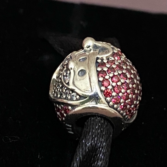 Authentic Pandora Sparkling Jolly Santa Red/Clear CZ Christmas Holiday Charm - Picture 5 of 9